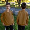 imageBIG ELEPHANT Boys Crewneck Sweatshirt Youth Fleece Sweatshirts Long Sleeve Basic Pullover Soft Warm Thin Fleece for KidsBrown