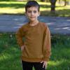 imageBIG ELEPHANT Boys Crewneck Sweatshirt Youth Fleece Sweatshirts Long Sleeve Basic Pullover Soft Warm Thin Fleece for KidsBrown