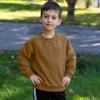 imageBIG ELEPHANT Boys Crewneck Sweatshirt Youth Fleece Sweatshirts Long Sleeve Basic Pullover Soft Warm Thin Fleece for KidsBrown