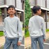 imageBIG ELEPHANT Boys Crewneck Sweatshirt Youth Fleece Sweatshirts Long Sleeve Basic Pullover Soft Warm Thin Fleece for KidsLight Gray