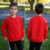 imageBIG ELEPHANT Boys Crewneck Sweatshirt Youth Fleece Sweatshirts Long Sleeve Basic Pullover Soft Warm Thin Fleece for KidsRed