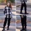 imageBIG ELEPHANT Boys Girls Fleece Lined Sweatpants Youth Soft Cotton Athletic Jogger Kids Basic Active Pants with PocketsBlack