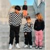 imageBIG ELEPHANT Boys Girls Fleece Lined Sweatpants Youth Soft Cotton Athletic Jogger Kids Basic Active Pants with PocketsBlack With Pink 2 Pack