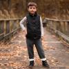 imageBIG ELEPHANT Boys Girls Fleece Lined Sweatpants Youth Soft Cotton Athletic Jogger Kids Basic Active Pants with PocketsDark Gray With Navy Blue 2 Pack