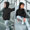 imageBIG ELEPHANT Boys Hooded Sweatshirt Fleece Pullover Hoodies Long Sleeve Warm Hoodie Sweatshirts with Pocket for KidsBlack