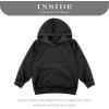 imageBIG ELEPHANT Boys Hooded Sweatshirt Fleece Pullover Hoodies Long Sleeve Warm Hoodie Sweatshirts with Pocket for KidsBlack