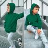 imageBIG ELEPHANT Boys Hooded Sweatshirt Fleece Pullover Hoodies Long Sleeve Warm Hoodie Sweatshirts with Pocket for KidsGreen
