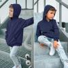 imageBIG ELEPHANT Boys Hooded Sweatshirt Fleece Pullover Hoodies Long Sleeve Warm Hoodie Sweatshirts with Pocket for KidsNavy Blue