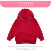 imageBIG ELEPHANT Boys Hooded Sweatshirt Fleece Pullover Hoodies Long Sleeve Warm Hoodie Sweatshirts with Pocket for KidsRed