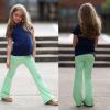 imageBIG ELEPHANT Girls Flare Leggings Kids Bell Bottoms High Waisted Bootcut Yoga Dance Flared PantsLight Green