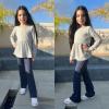 imageBIG ELEPHANT Girls Flare Leggings Kids Bell Bottoms High Waisted Bootcut Yoga Dance Flared PantsNavy Blue