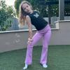 imageBIG ELEPHANT Girls Flare Leggings Kids Bell Bottoms High Waisted Bootcut Yoga Dance Flared PantsPurple