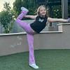 imageBIG ELEPHANT Girls Flare Leggings Kids Bell Bottoms High Waisted Bootcut Yoga Dance Flared PantsPurple