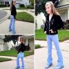 imageBIG ELEPHANT Girls Flare Leggings Kids Bell Bottoms High Waisted Bootcut Yoga Dance Flared PantsRed
