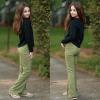 imageBIG ELEPHANT Girls Flare Leggings with Pockets Kids Bootcut Yoga Pants High Waisted Bell Bottoms for DanceBlackbluegreen