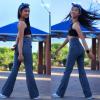 imageBIG ELEPHANT Girls Flare Leggings with Pockets Kids Bootcut Yoga Pants High Waisted Bell Bottoms for DanceDark Gray