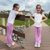 imageBIG ELEPHANT Girls Flare Leggings with Pockets Kids Bootcut Yoga Pants High Waisted Bell Bottoms for DancePurple
