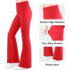 imageBIG ELEPHANT Girls Flare Leggings with Pockets Kids Bootcut Yoga Pants High Waisted Bell Bottoms for DanceRedblacknavy Blue