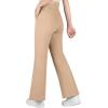 imageBIG ELEPHANT Girls Flare Leggings with Side Pockets ampamp Elastic Waistband  Athletic Pants for Active KidsDark Apricot