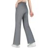 imageBIG ELEPHANT Girls Flare Leggings with Side Pockets ampamp Elastic Waistband  Athletic Pants for Active KidsHeather Gray