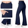 imageBIG ELEPHANT Girls Flare Leggings with Side Pockets ampamp Elastic Waistband  Athletic Pants for Active KidsRoyal Blue