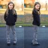imageBIG ELEPHANT Girls Fleece Lined Leggings Youth Winter Warm Athletic Flare Pants with Pockets Kids Bell BottomsDark Gray