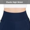imageBIG ELEPHANT Girls Fleece Lined Leggings Youth Winter Warm Athletic Flare Pants with Pockets Kids Bell BottomsNavy Blue
