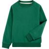imageBIG ELEPHANT Boys Crewneck Sweatshirt Youth Fleece Sweatshirts Long Sleeve Basic Pullover Soft Warm Thin Fleece for KidsGreen
