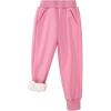 imageBIG ELEPHANT Boys Girls Fleece Lined Sweatpants Youth Soft Cotton Athletic Jogger Kids Basic Active Pants with PocketsPink