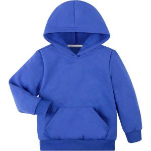 imageBIG ELEPHANT Boys Hooded Sweatshirt Fleece Pullover Hoodies Long Sleeve Warm Hoodie Sweatshirts with Pocket for KidsBlue