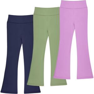 imageBIG ELEPHANT Girls Flare Leggings Kids Bell Bottoms High Waisted Bootcut Yoga Dance Flared PantsNavy BlueGreenPurple