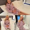 imageBIG ELEPHANT Kids Hooded Robe Fleece Bathrobe for Girls Boys Flannel Sleepwear Coral Plush Pajamas for Christmas GiftHeart