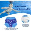 imageBIG ELEPHANT 2 Pcs Rash Guard Swim Diapers Sets for Unisex Baby Boys Girls Long Sleeve Swimsuit with UPF 50 Sun ProtectionBlue Shark