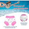 imageBIG ELEPHANT 2 Pcs Rash Guard Swim Diapers Sets for Unisex Baby Boys Girls Long Sleeve Swimsuit with UPF 50 Sun ProtectionButterfly