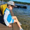 imageBIG ELEPHANT 2 Pcs Rash Guard Swim Diapers Sets for Unisex Baby Boys Girls Long Sleeve Swimsuit with UPF 50 Sun ProtectionStarfishShark