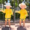 imageBIG ELEPHANT 2 Pcs Rash Guard Swim Diapers Sets for Unisex Baby Boys Girls Long Sleeve Swimsuit with UPF 50 Sun ProtectionYellowBlue