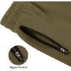 imageBIG ELEPHANT Kids Casual Shorts with Zipper Pockets and Drawsting Youth Boys Athletic Shorts for Running PlayingArmy Green