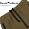 imageBIG ELEPHANT Kids Casual Shorts with Zipper Pockets and Drawsting Youth Boys Athletic Shorts for Running PlayingArmy Green