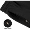 imageBIG ELEPHANT Kids Casual Shorts with Zipper Pockets and Drawsting Youth Boys Athletic Shorts for Running PlayingBlack