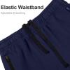 imageBIG ELEPHANT Kids Casual Shorts with Zipper Pockets and Drawsting Youth Boys Athletic Shorts for Running PlayingDark Blue