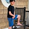 imageBIG ELEPHANT Kids Casual Shorts with Zipper Pockets and Drawsting Youth Boys Athletic Shorts for Running PlayingHaze Blue