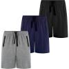 imageBIG ELEPHANT Kids Casual Shorts with Zipper Pockets and Drawsting Youth Boys Athletic Shorts for Running PlayingSet1