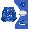 imageBIG ELEPHANT Baby Swim Diapers 36 Pack  Reusable Waterproof Diapers Soft Breathable Swimwear for Boys and GirlsBlue  Green