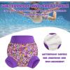imageBIG ELEPHANT Baby Swim Diapers 36 Pack  Reusable Waterproof Diapers Soft Breathable Swimwear for Boys and GirlsRose Red  Purple