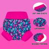 imageBIG ELEPHANT Baby Swim Diapers 3pcs Reusable Adjustable Washable Waterproof Swimming Diaper for Boys and Girls 6Months  5 YearsBue Flower