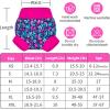 imageBIG ELEPHANT Baby Swim Diapers 3pcs Reusable Adjustable Washable Waterproof Swimming Diaper for Boys and Girls 6Months  5 YearsBue Flower