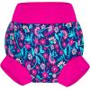imageBIG ELEPHANT Baby Swim Diapers 3pcs Reusable Adjustable Washable Waterproof Swimming Diaper for Boys and Girls 6Months  5 YearsBue Flower