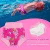 imageBIG ELEPHANT Baby Swim Diapers 3pcs Reusable Adjustable Washable Waterproof Swimming Diaper for Boys and Girls 6Months  5 YearsPink Flower