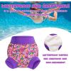 imageBIG ELEPHANT Baby Swim Diapers 3pcs Reusable Adjustable Washable Waterproof Swimming Diaper for Boys and Girls 6Months  5 YearsPurple