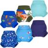 imageBIG ELEPHANT Baby Swim Diapers 36 Pack  Reusable Waterproof Diapers Soft Breathable Swimwear for Boys and GirlsBlue  Green